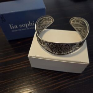 Lia Sophia Silver Cuff Bracelet